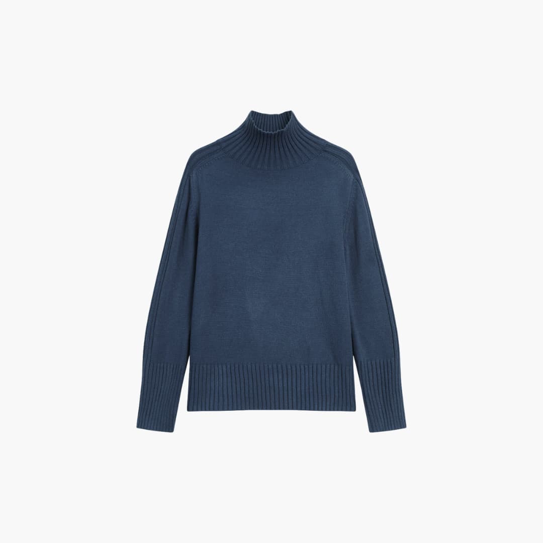 Turtleneck Sweater – Ribbed Texture