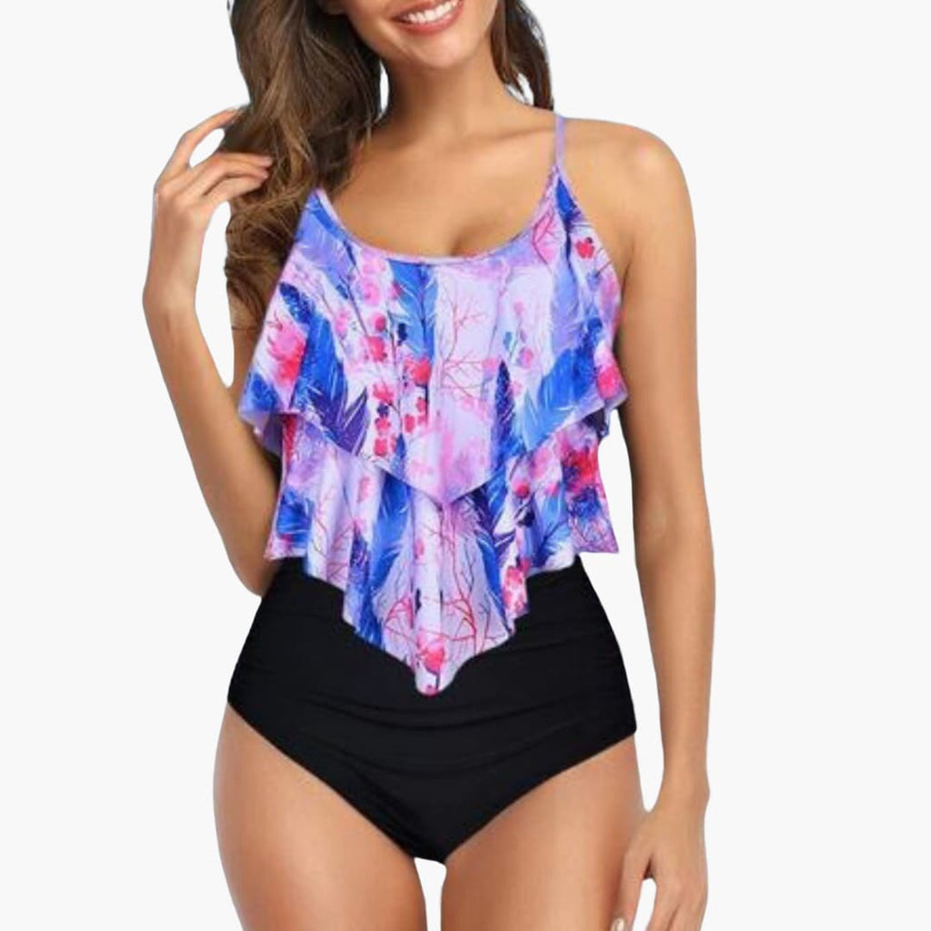 Two-Piece Tankini Set – Ruffle Detail