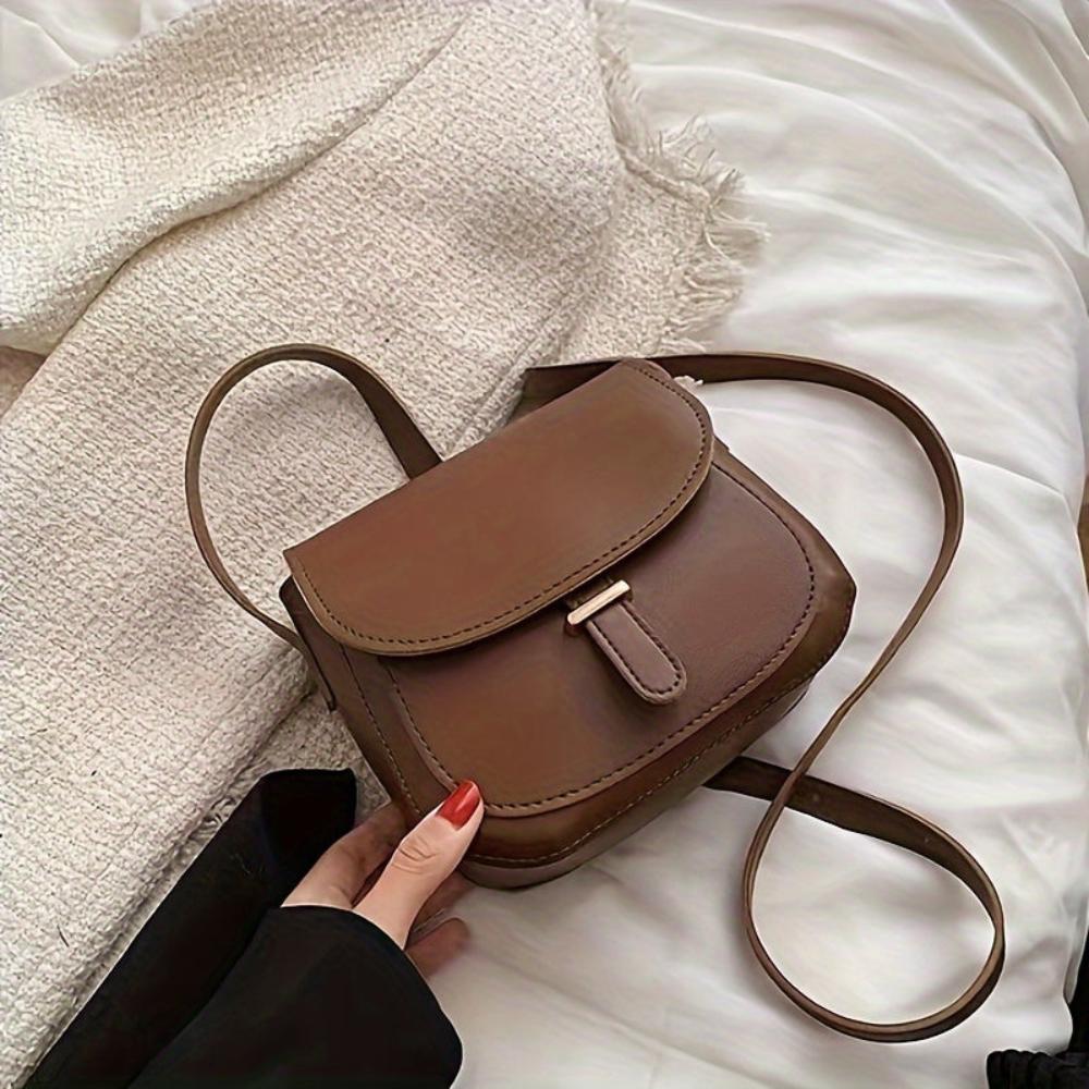 Retro Saddle Leather Crossbody Bag