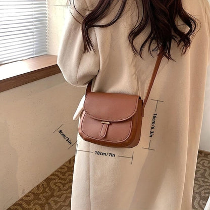 Retro Saddle Leather Crossbody Bag