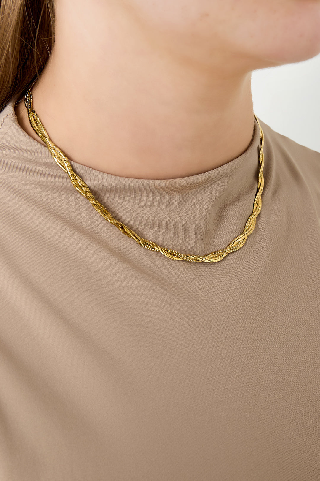 Wave Chain Necklace Gold – Trendy Wavy Link Chain for Women