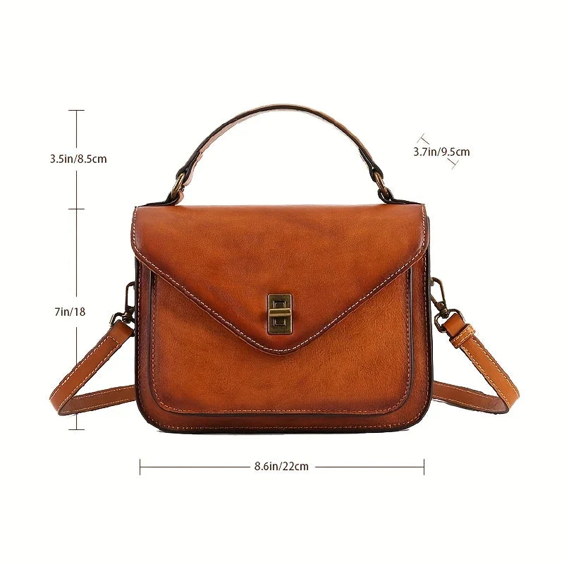 Retro Mailman Genuine Leather Crossbody Bag for Women