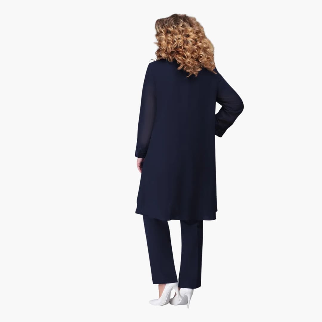 Three-Piece Suit Set – Embroidered Detail