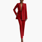 Two-Piece Suit Set – Blazer and Slim-Fit Pants