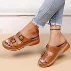 Women's Orthopedic Casual Wedge Sandals with Strap Belt