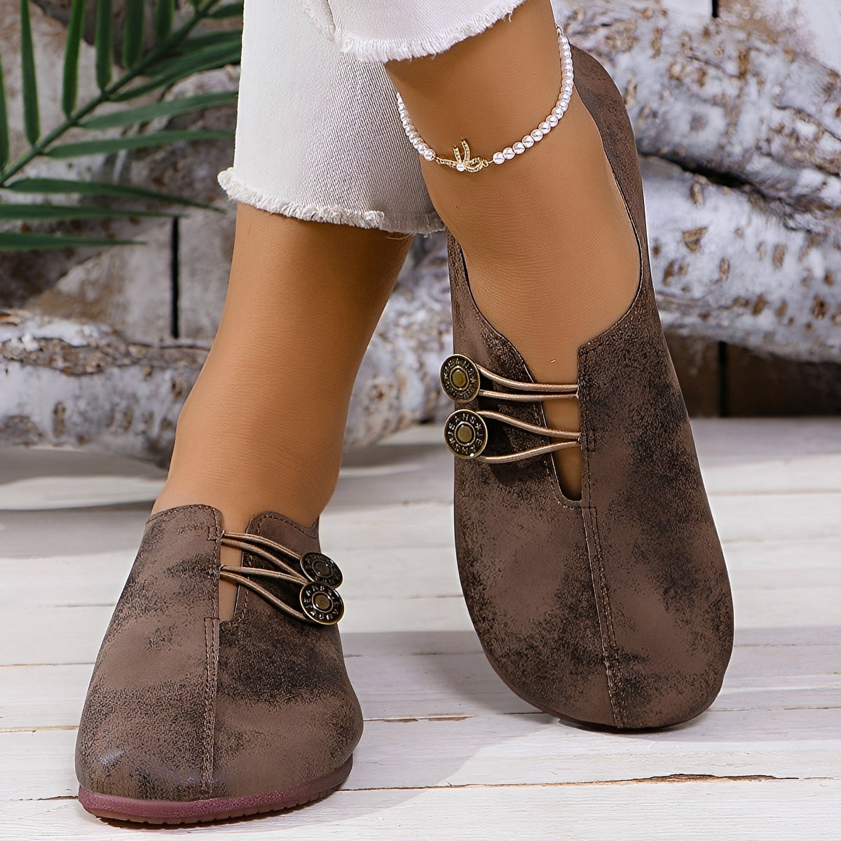 Square Toe Slip-on Sandals Summer Fashion Soft Flat Shoes For Women