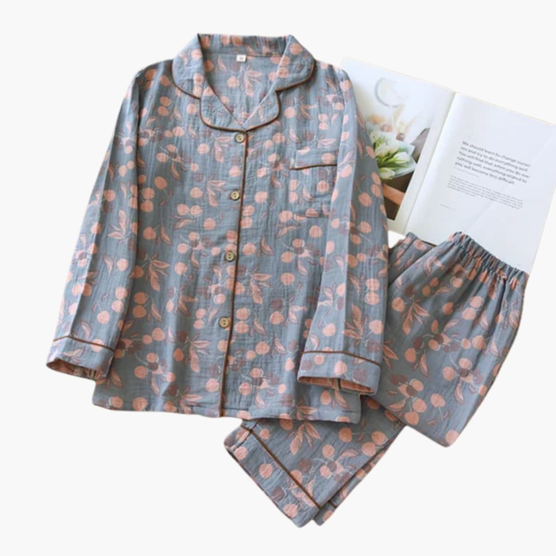 Fleece Pajama Set – Printed Motif – Elastic Waistband