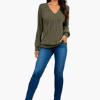 V-Neck Sweater – Long Sleeves