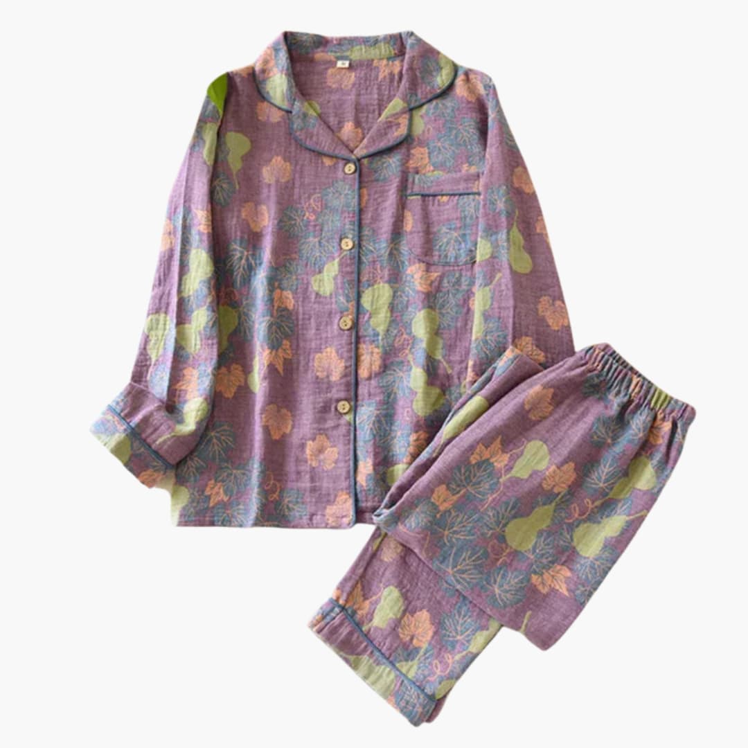 Fleece Pajama Set – Printed Motif – Elastic Waistband