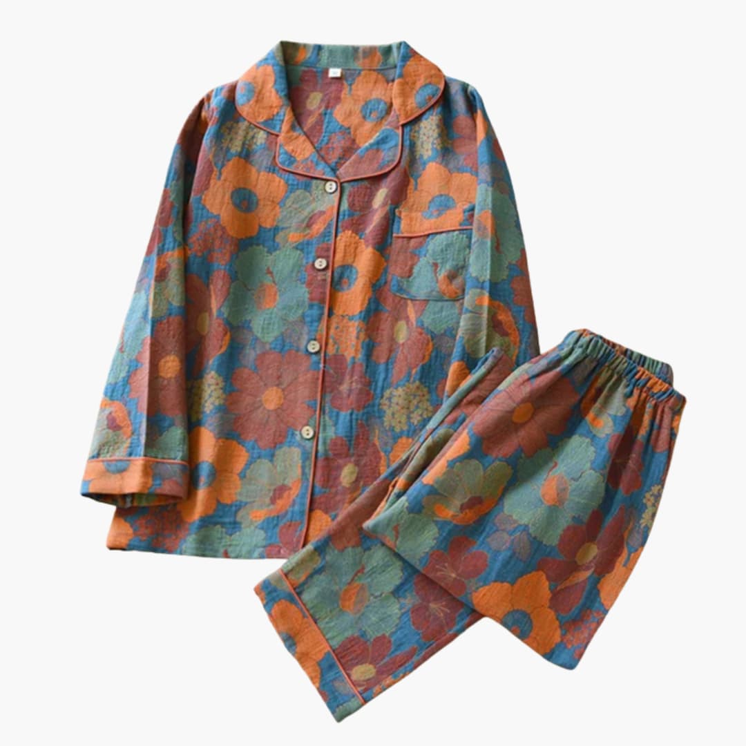 Fleece Pajama Set – Printed Motif – Elastic Waistband