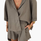 Two-Piece Summer Set – Blouse and Shorts