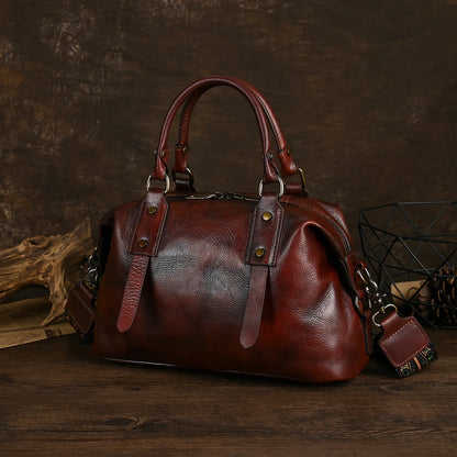 Brown Vintage Leather Shoulder Bag