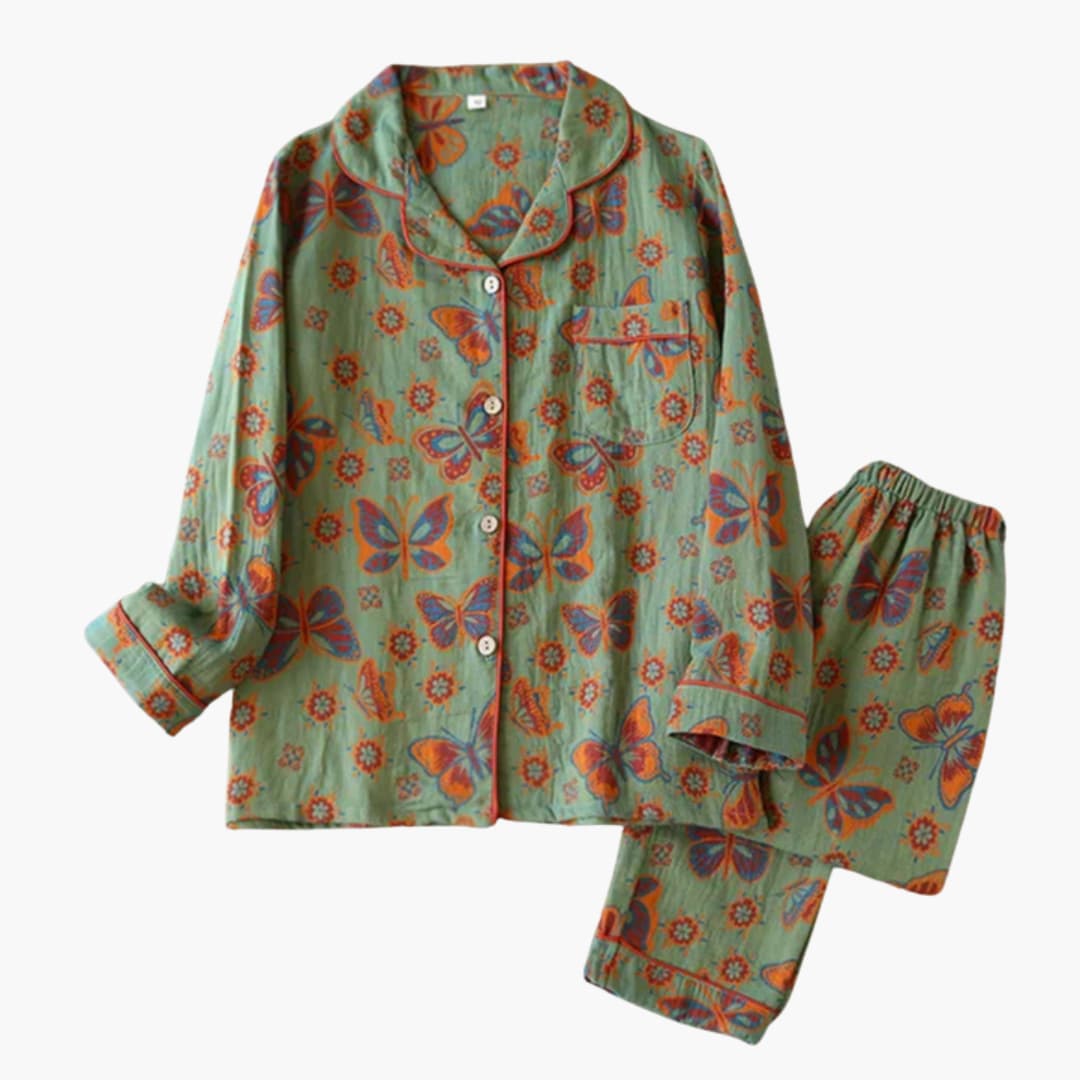 Fleece Pajama Set – Printed Motif – Elastic Waistband