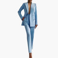 Two-Piece Suit Set – Blazer and Slim-Fit Pants