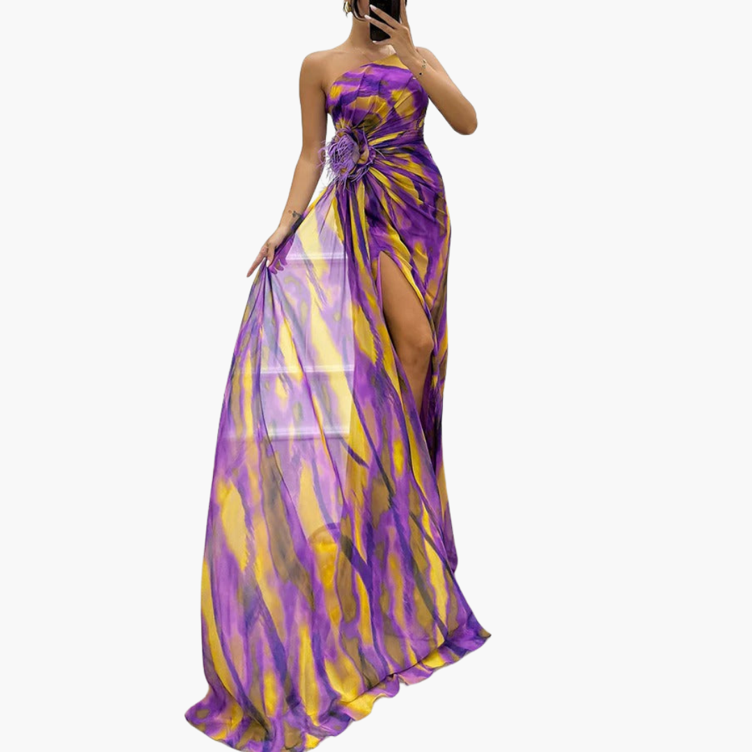 Maxi Dress Multicolor Print Maya & Mina Maxi Dress Multicolor Print Maya & Mina