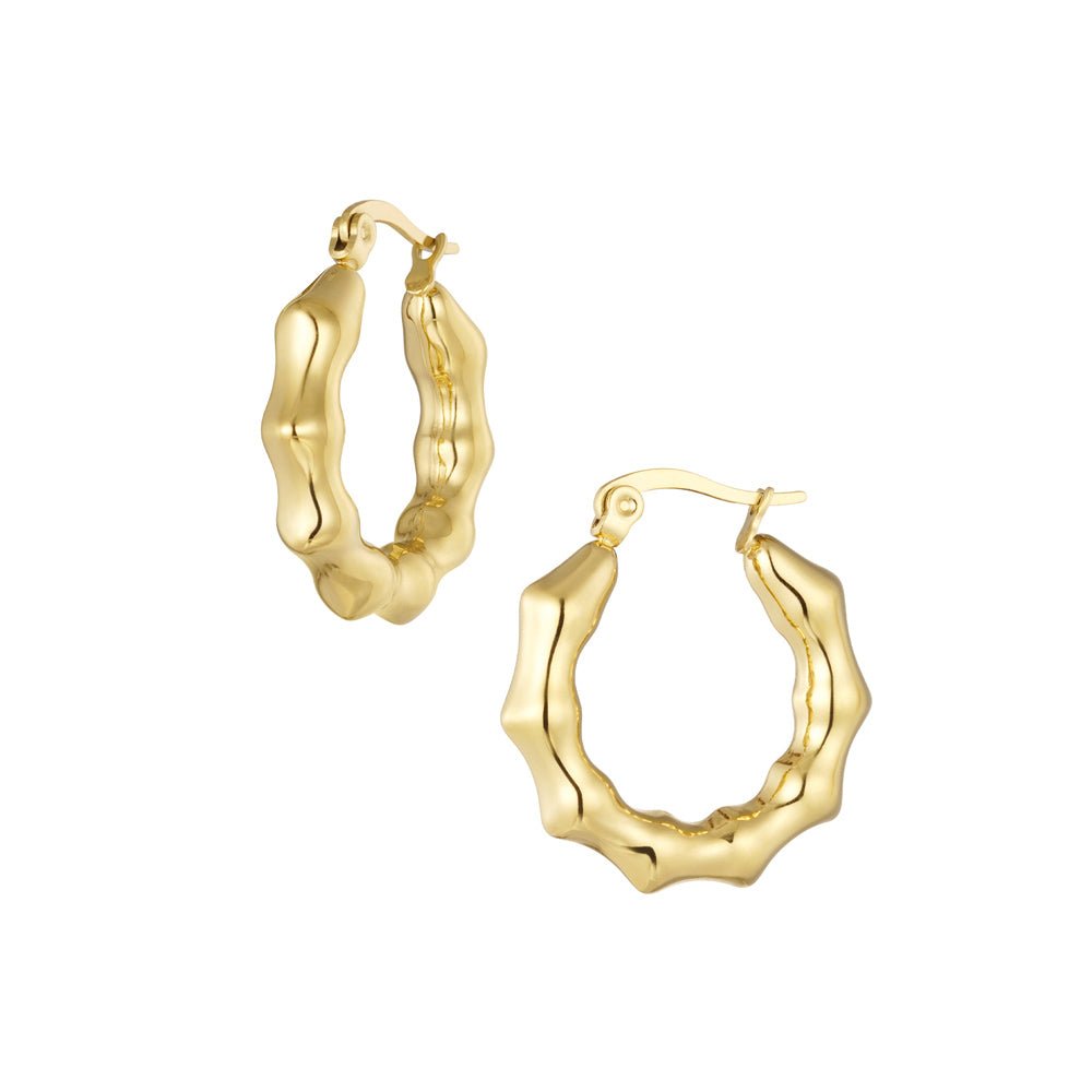 Aesthetic Bubble Gold Earrings for Women