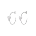 Amour Silver Hoop Earrings for Women