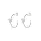 Amour Silver Hoop Earrings for Women