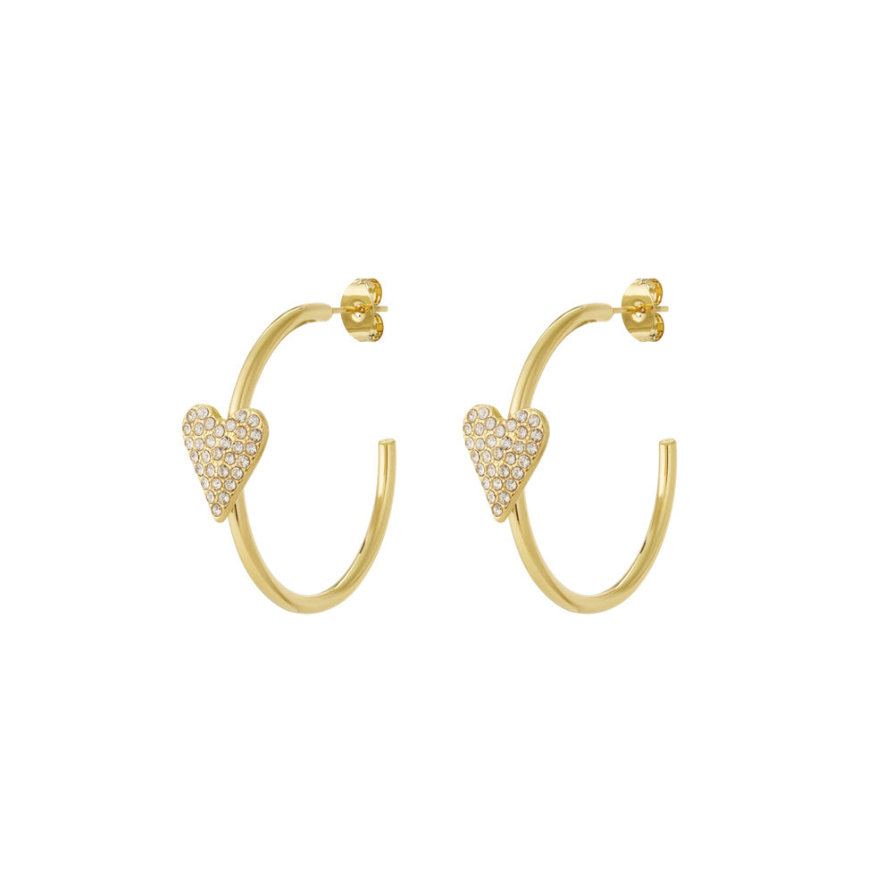 Amour Gold Hoop Earrings for Women