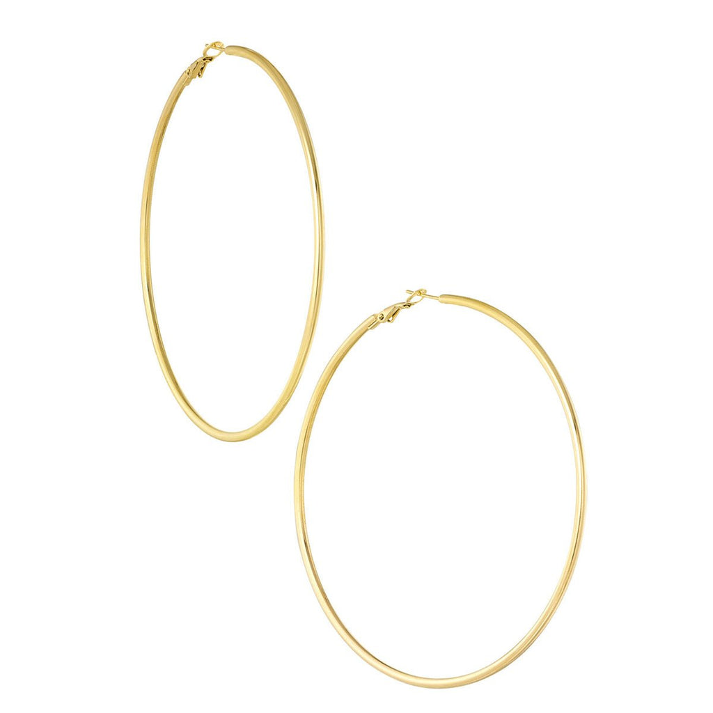 Basic Big Gold Hoop Earrings for Women