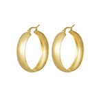 Basic Round Chic Gold Earrings for Women
