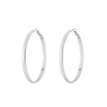 Basic Large Silver Hoop Earrings for Women