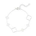 Big Clovers Bracelet Silver – Bold Four-Leaf Clover Charm Jewelry