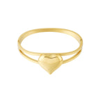 Bold Heart Bangle Bracelet Gold – Statement Heart Cuff for Women