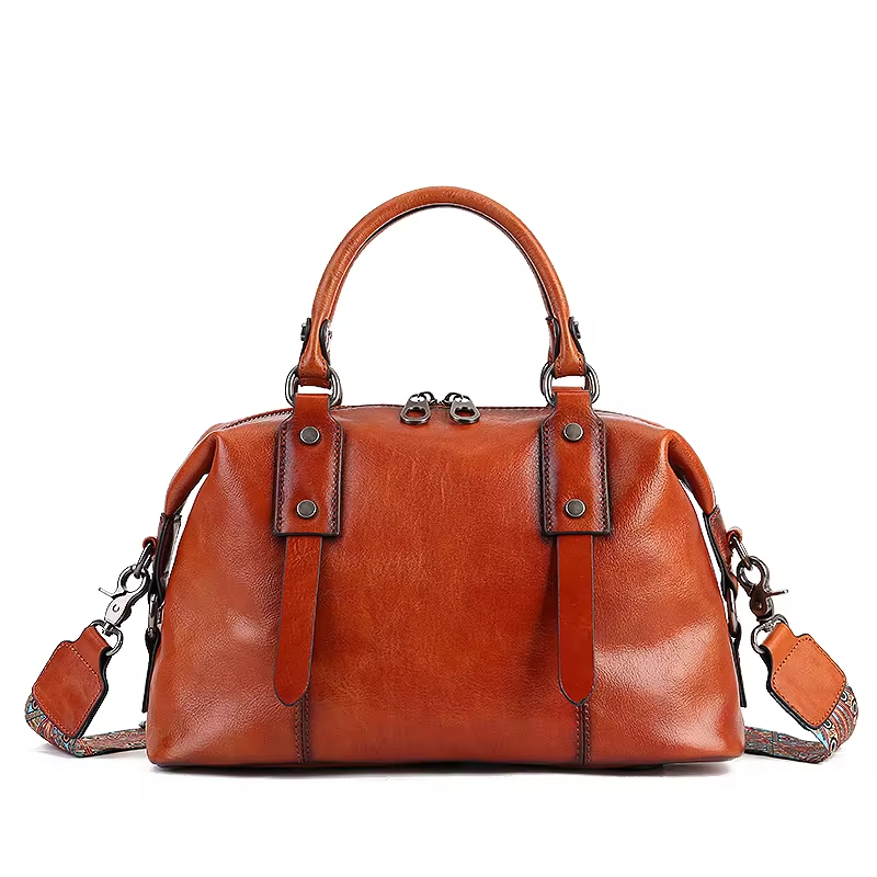 Brown Vintage Leather Shoulder Bag