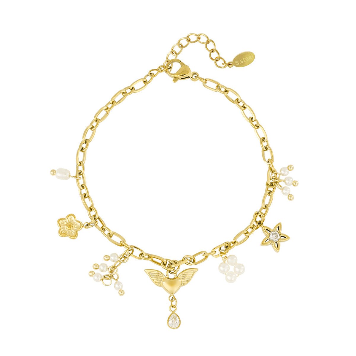 Charm Angel Dust Bracelet Gold – Magical Sparkle Charm Jewelry