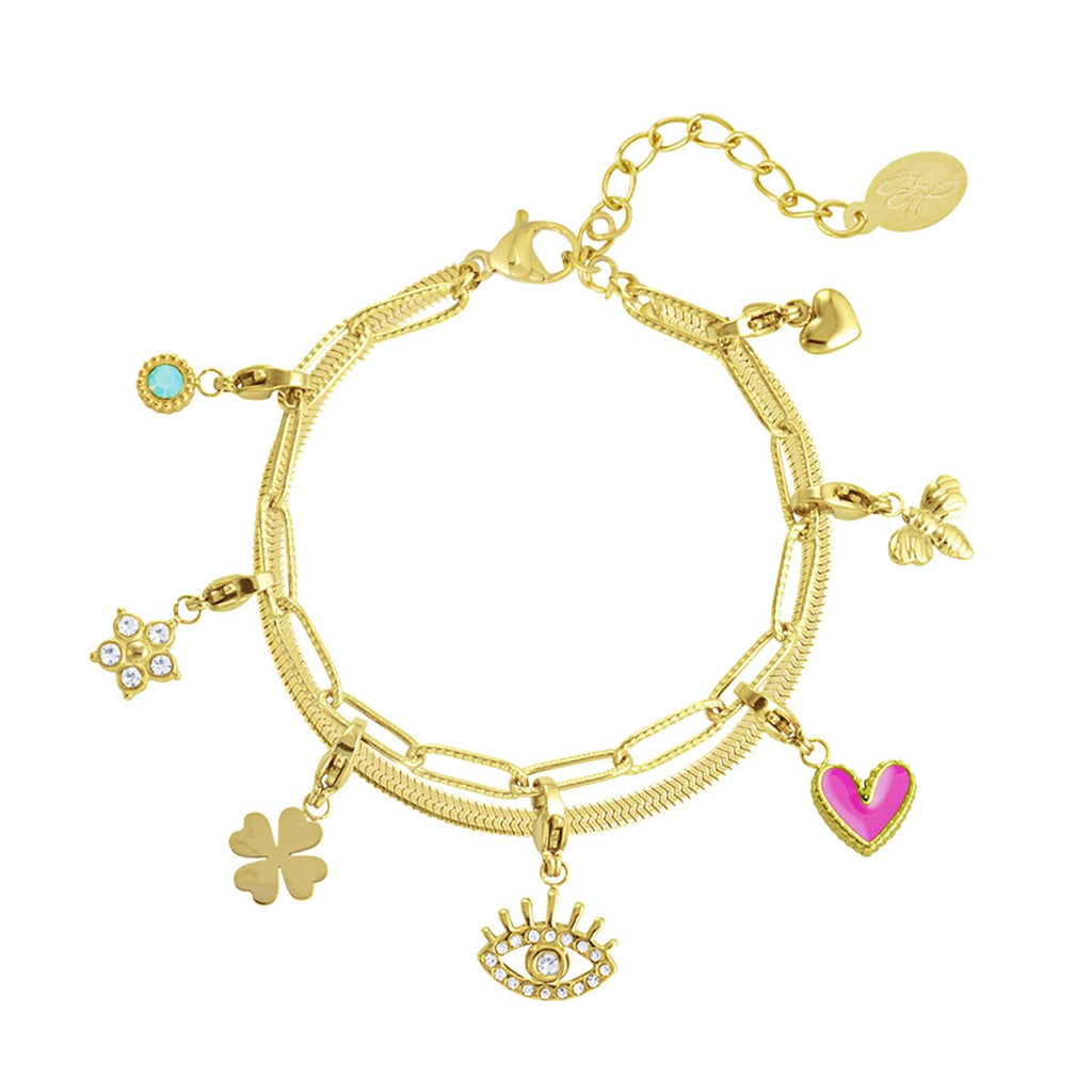 Charm Eyes on You Bracelet Gold – Playful Eye-Inspired Charm Jewelry