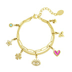 Charm Eyes on You Bracelet Gold – Playful Eye-Inspired Charm Jewelry