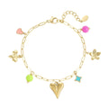 Charm Color Splash Bracelet Gold – Playful Multicolor Charm Jewelry