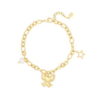 Charms with Bow Bracelet Gold – Elegant Bow Charm Jewelry