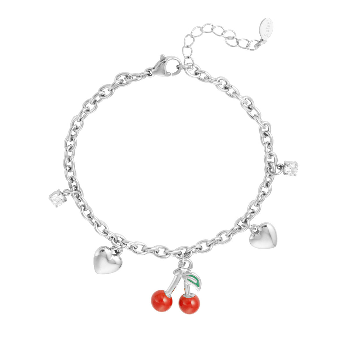 Cherish Charm Bracelet Silver – Meaningful Heart Charm Jewelry