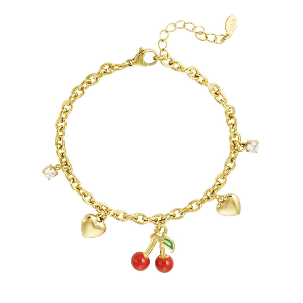 Cherish Charm Bracelet Gold – Meaningful Heart Charm Jewelry