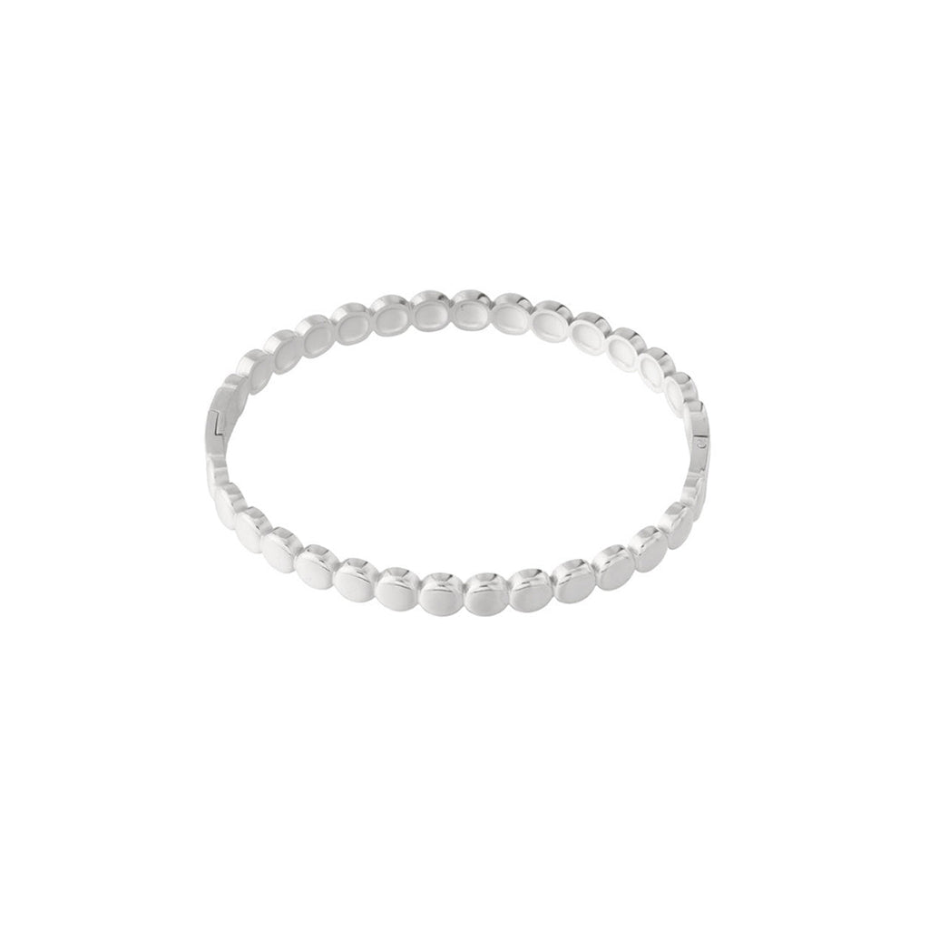 Circled Bangle Bracelet Silver – Sleek Circular Cuff Jewelry for Women