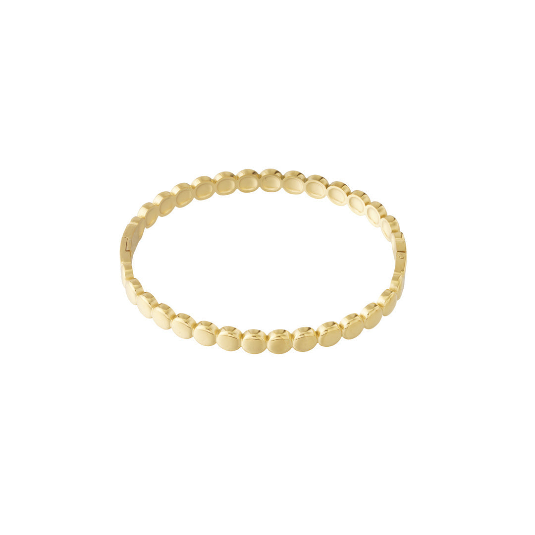 Circled Bangle Bracelet Gold – Elegant Round Link Cuff for Women