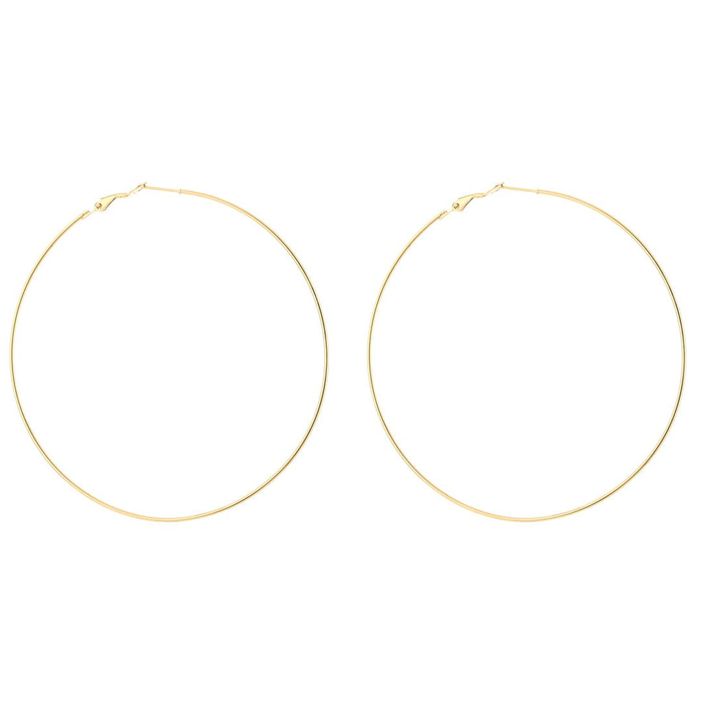 Classic Big Gold Hoop Earrings for Women
