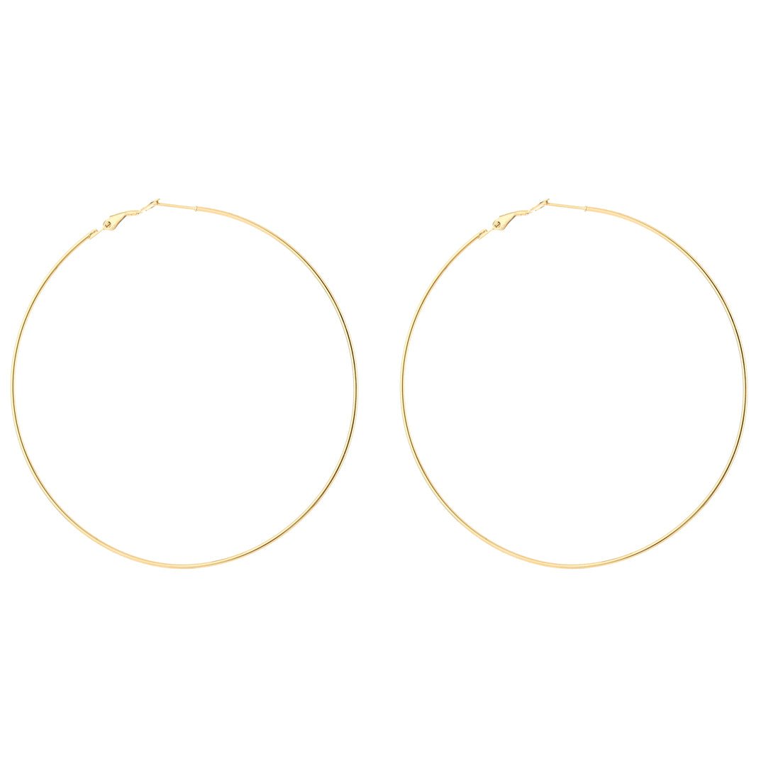 Classic Big Gold Hoop Earrings for Women