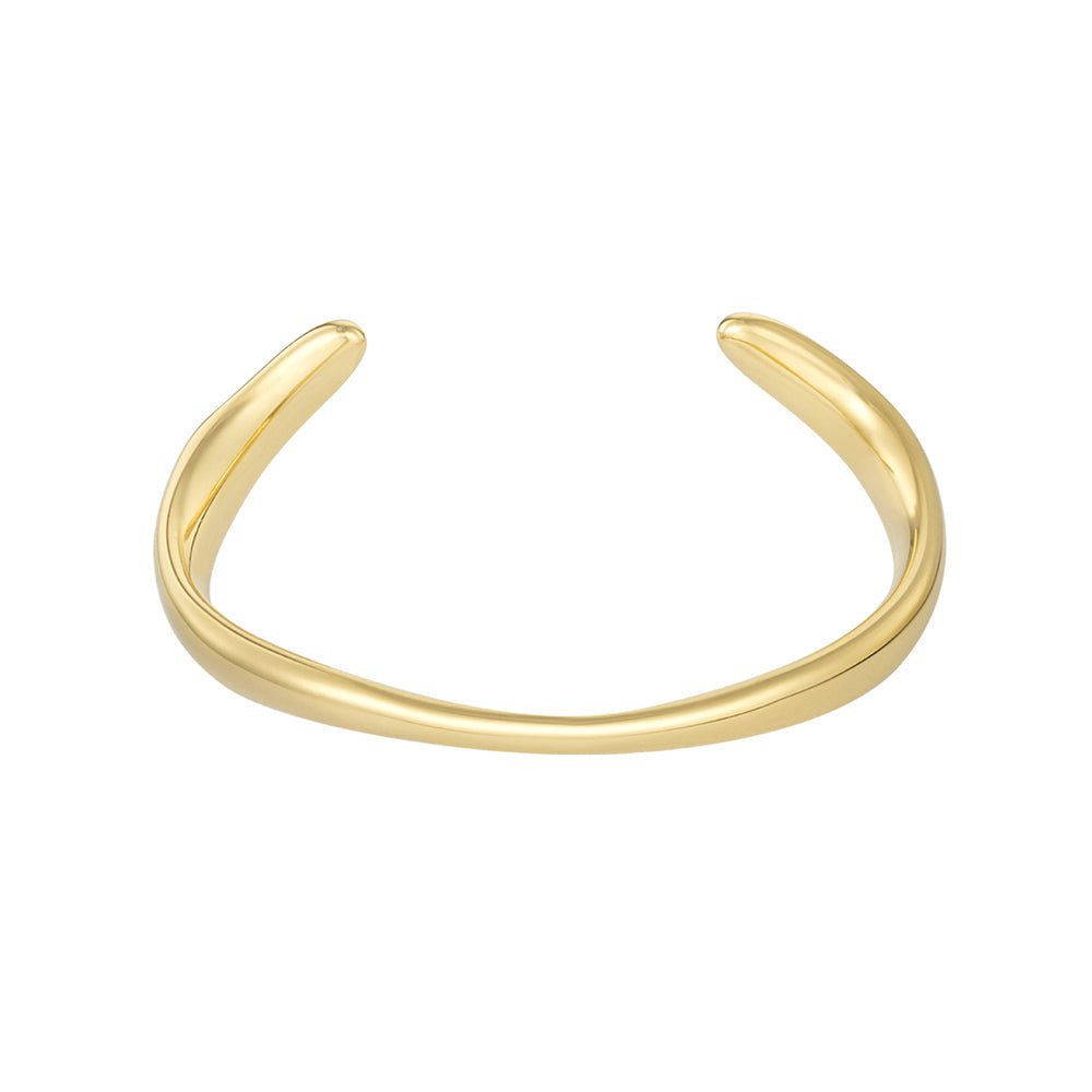 Classic Story Bangle Bracelet Gold – Timeless Polished Cuff Jewelry