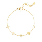 Clover Charms Bracelet Gold – Dainty Clover-Inspired Charm Jewelry