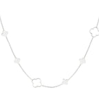 Clovers All Over Necklace Silver – Sterling Silver Four-Leaf Pendant