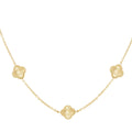 Clover Pattern Necklace Gold – Elegant Four-Leaf Clover Jewelry
