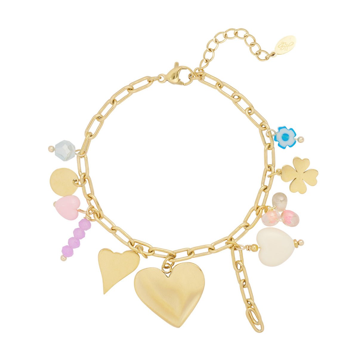 Colored Charms Summer Bracelet Gold – Vibrant Multicolor Charm Jewelry