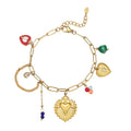 Colorful Joy Bracelet Gold – Playful Multicolor Charm Jewelry