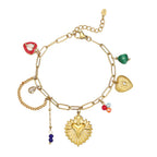 Colorful Joy Bracelet Gold – Playful Multicolor Charm Jewelry