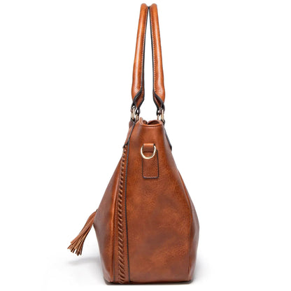 Leather Shoulder Bag with Classic Design