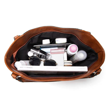 Leather Shoulder Bag with Classic Design