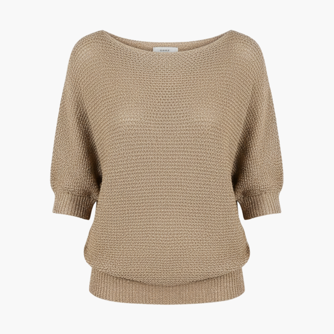 Pullover Sweater – Wide Neckline – Half Sleeves